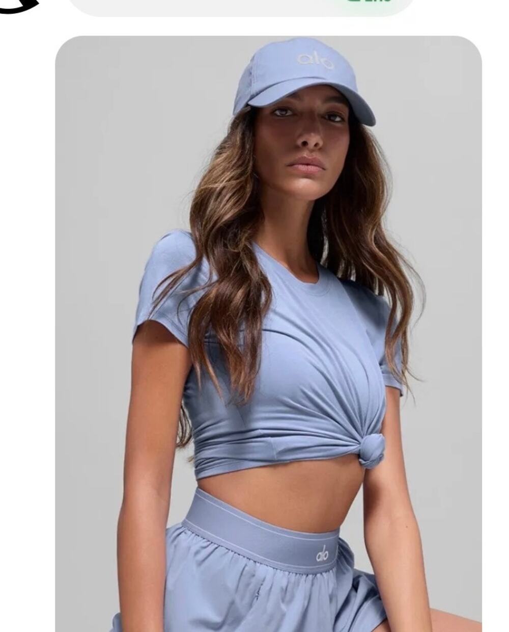 Alo Yoga NWT All Day Short Sleeve Tee Shirt Top Winter Frost Size small